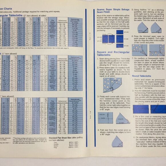 Vintage 1980 Instant Interiors Table Toppings Pattern Book Tablecloths Runners - Picture 3 of 5